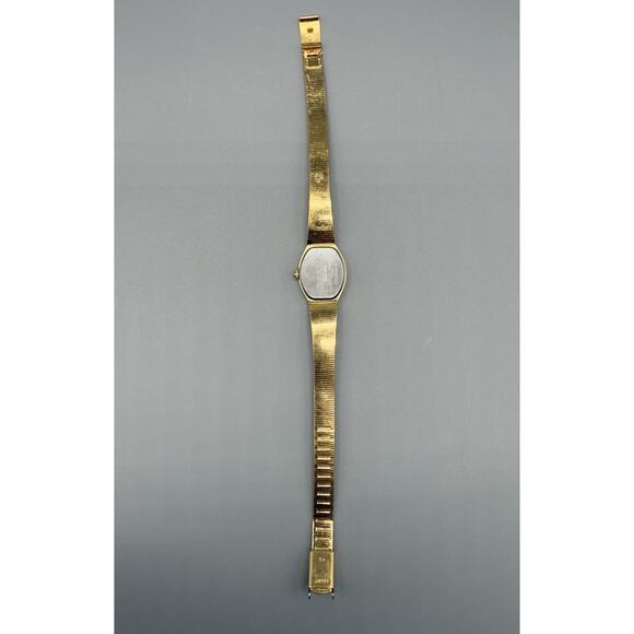 Elgin EK172-007 Womens Gold Tone Diamond Accent Quartz Watch 16mm - Picture 7 of 10